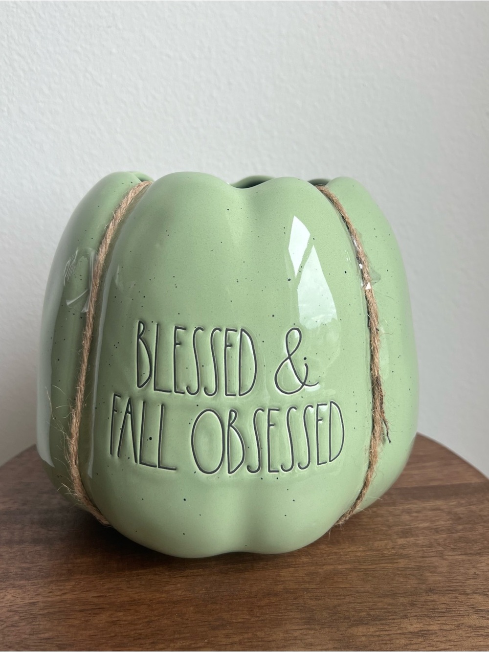 Rae Dunn "BLESSED & FALL OBSESSED" Pumpkin Planter